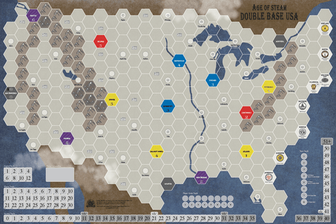 Age of Steam Maps: Double Base USA and Pacific Electric